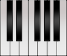 Фрагмент клавиатуры пианино